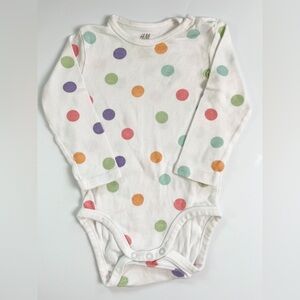 H&M White and Red Bodysuit One Piece